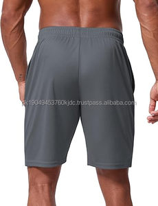 Men's Casual Classic Athletic Shorts with Front Logo High Street Style Breathable Quick Dry Cotton Sweat Shorts and Drawstring - Product Image 2