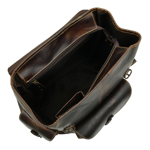 Luxury Genuine Leather <b>Backpack</b> for Men Stylish Office <b>College</b> and Business Use with Multiple Pockets - Product Image 4