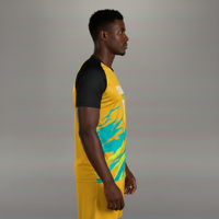 Camiseta de Fútbol Jacquard Transpirable Unisex de Alta Calidad, 100% Poliéster, Duradera, Ecológica, Cuello en V, Manga Corta