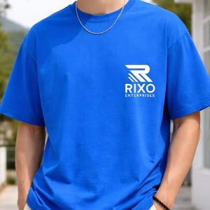 T-shirt Homme Coupe Classique 100% Coton Tricoté Écologique Respirant Anti-plis avec Logo Avant – Confort Quotidien - Product Image 6