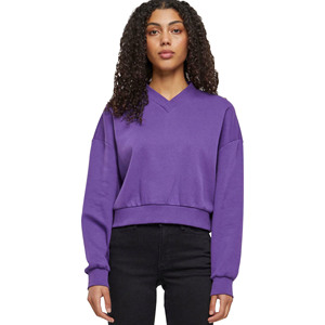 Sudadera Corta de Manga Larga para Mujer, Tejida en Algodón y Felpa, con Logotipo Bordado Personalizado, Ecológica, Antiarrugas, Transpirable, Tallas Grandes - Product Image 2