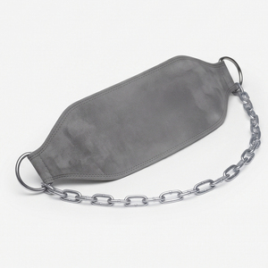 Cinturón de cuero resistente al por mayor con cadena para entrenamiento en gimnasio, soporte de cintura para flexiones, cinturones de flexiones unisex para culturistas - Product Image 2