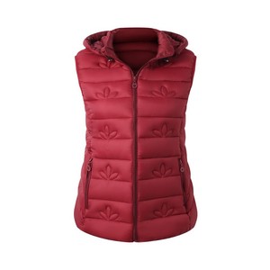 Haut à capuche gaufré ajusté et tendance, gilet sans manches léger, chaud et confortable pour le quotidien et les aventures en plein air - Product Image 1
