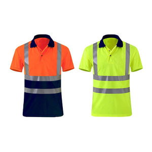 Camisetas de Alta Visibilidad, Camiseta Polo de Seguridad Reflectante de Manga Corta, Chaleco de Alta Visibilidad de Secado Rápido, Camiseta Polo para Trabajo de Construcción - Product Image 4