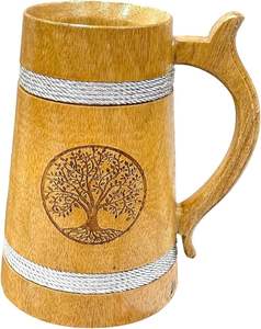 Wooden Beer Mug Cup Creative <b>Drinkware</b> With Handle Coffee Mug Tea Cups & Saucers with Handle for Drinking Wholesale Creative - Product Image 6