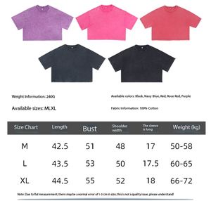 Camiseta Corta de Algodón para Mujer, Estilo Holgado, Cuello Redondo, Manga Corta, Estilo Urbano Hip Hop, Precio de Fábrica de Bangladesh y China, Venta al Por Mayor - Product Image 2