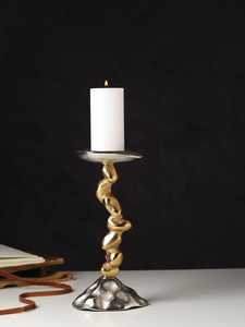 Jaffsexports Trendy Black Gold Twisted Aluminum <b>Candle</b> <b>Stick</b> Holder for Home Decoration Durable Handmade Eco-Friendly Portable - Product Image 3