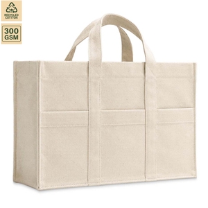 <b>10</b> Ounce Cotton Canvas Promotional Shopping Tote Bag Promotional Shopping 50x40x10 cm Custom Logo Wholesale OEM Model SNC14B - Product Image 3