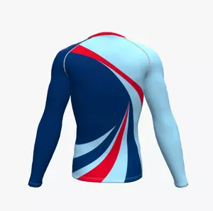 Camiseta de Fútbol de Manga Larga para Hombre, Cuello Redondo, Ajustada, Absorbente de Humedad, con Bloques de Color, Ropa Deportiva de Poliéster, Manga Completa, para Adultos - Product Image 6