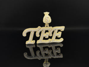 Collier Pendentif Hip Hop en Alliage Plaqué Or avec Diamants Sertis, Style Fashion King - Product Image 2