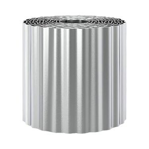 8 X 120 Inch Corrugated Garden <b>Edging</b> Sturdy <b>Metal</b> Landscape <b>Strips</b> for Lawns Borders Strong Galvanized Iron Rolled Edge Decking - Product Image 1
