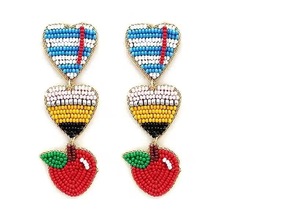 BOTTLE Bohemian Seed Beads Drop Earrings with Rice and Fringe Design Glass Beads Fashion Bohemia Earrings - Product Image 3