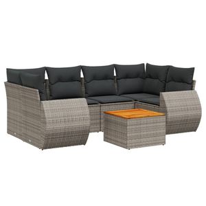Ensemble de canapés de jardin en rotin 4 places, résistant aux intempéries, mobilier d'extérieur au design contemporain - Product Image 4
