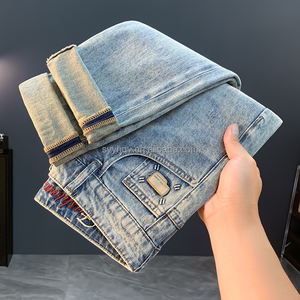 <span class=keywords><strong>กางเกง</strong></span><span class=keywords><strong>ยีน</strong></span><span class=keywords><strong>ส์</strong></span>ขาตรงของผู้ชาย<span class=keywords><strong>แบรนด์</strong></span>ดีไซเนอร์หรูผ้ายืดเดนิมขาดๆสไตล์ฮิปฮอปแนวสตรีท - Product Image 1