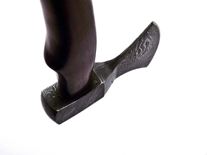 Hache artisanale en acier Damas avec manche en bois, hache de survie pour l'extérieur, outil de découpe pour le camping, fabricant OEM ODM - Product Image 2