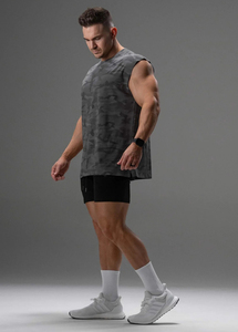 T-shirt de sport à épaules tombantes, coupe ample, ourlet droit, fentes latérales, mélange coton et élasthanne, col rond - Product Image 6