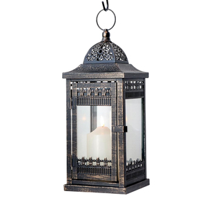 Handmade Moroccan Style Metal Candle <b>Lantern</b> Vintage Iron Hanging Garden <b>Lamp</b> Indoor Outdoor Christmas Eid Home Wedding - Product Image 3