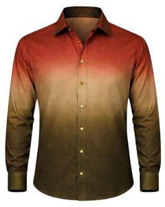 Chemise Formelle Homme Ombrée Rouge Rouille Olive en Coton Premium à Manches Longues Boutonnée Style Smart Casual Fabricant Personnalisé Fourniture en Gros - Product Image 1