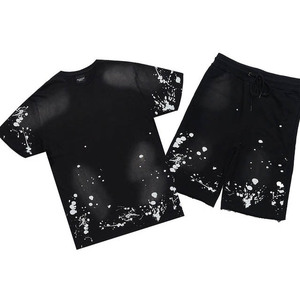 Ensemble t-shirt et short pour homme, pour le sport et l'entraînement, tenue de sport en deux pièces pour la salle de sport, la remise en forme, l'entraînement quotidien, confortable - Product Image 3