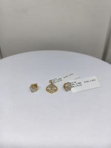 Elegante Juego de Pendientes con Diamantes Cultivados en Laboratorio en Oro Blanco y Amarillo, con Piedras de Colores, Joyería Nupcial de Lujo, Venta al Por Mayor OEM - Product Image 5