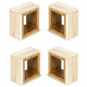 ชุดแหวนรองผ้าเช็ดปาก MOP Cube จำนวน 4 ชิ้น วัสดุธรรมชาติ ทนทาน ใช้ตกแต่งโต๊ะอาหาร พร้อมธีมโรแมนติกสำหรับงานปาร์ตี้และงานอีเว้นท์ - Product Image 1