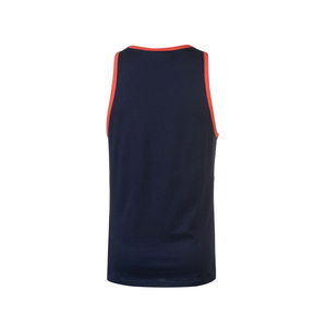 Camiseta sin mangas para hombre HSI con bloques de color, cuello mandarín, tejido a rayas, transpirable, de poliéster/algodón, para uso casual. - Product Image 2