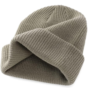 White Knit Beanie Hat Ribbed <b>Winter</b> <b>Cap</b> Unisex Soft Warm Stretch Plain Skull <b>Cap</b> Custom Logo OEM Supplier - Product Image 4