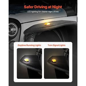 Set di Parafanghi in Acciaio Compatibili per Jeep JL/JLU 2/4 Porte 2018-2024, Protezioni Anteriori e Posteriori per Fuoristrada - Product Image 6