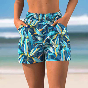 Custom Women Casual Swim Shorts Quick Dry Sublimated Floral Print Beach Shorts Drawstring Comfort Fit Summer Swimwear - Product Image 6