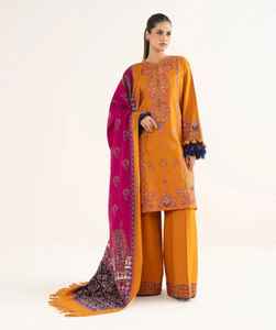 Nouveautés Vêtements d'été en promotion : Salwar Kameez pakistanais 3 pièces, best-seller, en tissu lawn non coupé, infroissable, séchage rapide, coupe ample - Product Image 3