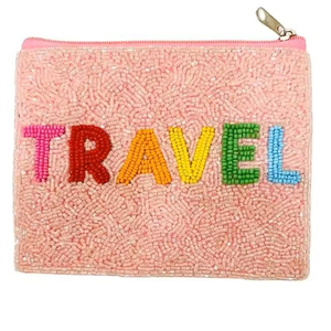 Monedero de cuentas de semillas hecho a mano de la India para monedas, maquillaje, tarjetas de crédito y tarjetas de regalo, para mujeres y niñas - Product Image 4