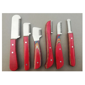 High Quality Reusable Pet Stripping Grooming Knifes Cat Dogs Pet Combs Wooden HAndle Veterinary German Stainless Steel - Product Image 3