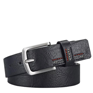 Cinturón de Cuero Genuino Crazy Horse al por Mayor para Hombre, Hebilla de Hierro Vintage, Correa sin Agujeros, Ajustable, Recortable a Medida, Proveedor - Product Image 2