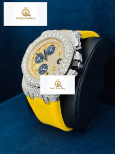 Reloj de Pulsera Premium con Diamantes de Moissanita para Hombre, Estilo Hip Hop, con Incrustaciones de Piedras Brillantes VVS - Product Image 5