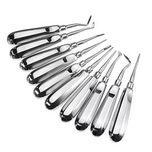 Juego de Elevadores Dentales Profesionales de Acero Inoxidable, Instrumentos Manuales para Extracción de Raíces, Certificación CE Clase I, Agarre Ergonómico, Color Plateado - Product Image 2