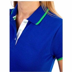 Chemises polo pour femmes, couleur unie, manches courtes, vente chaude, meilleur prix, bonne qualité, chemises polo tendance pour femmes - Product Image 4