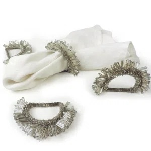 Juego de Anillos para Servilletas de Acrílico Modernos con Patrón Abstracto de 4.5 cm de Ancho, Decoración para Mesa de Boda - Product Image 6