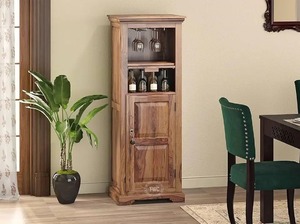 Étagère murale en bois rustique avec porte-verres, support pour bouteilles de vin, meuble de rangement pour spiritueux à domicile - Product Image 2