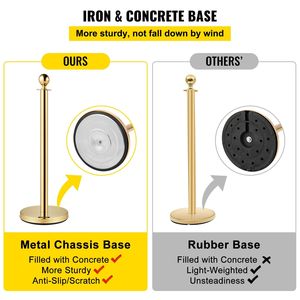 Set da 4 pezzi di corde di velluto 5 piedi/1.5m corda rossa in acciaio inossidabile con parte superiore a sfera di montante in oro per il controllo della folla teatri usati - Product Image 5