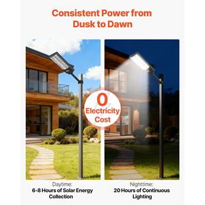 8000W Solar <b>LED</b> Street <b>Lights</b> Outdoor 450000LM Commercial Parking Lot Security Lamp <b>with</b> <b>Motion</b> <b>Sensor</b> Dusk Dawn Flood Lighting - Product Image 3