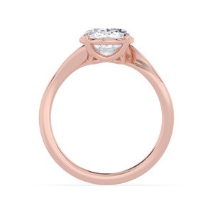 Anillo de Compromiso Sofisticado de Oro Rosa de 10K con Diamante Ovalado Cultivado en Laboratorio de 2.00 Quilates, Joyería Nupcial Elegante y de Lujo - Product Image 2