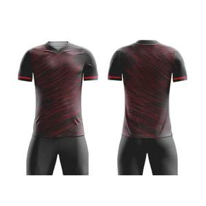เสื้อฟุตบอลทีมชาย ระบายอากาศได้ดี ผลิตจากโพลีเอสเตอร์ 100% คุณภาพสูง สกรีนโลโก้ตามสั่ง ชุดฟุตบอลแบบ sublimated - Product Image 4