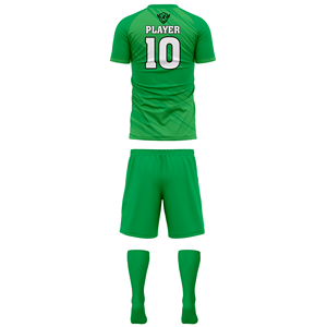 Conjunto de Uniforme de Fútbol para Hombre Verde, Jersey, Pantalones Cortos y Calcetines Sublimados, Transpirables, de Poliéster Protector, Talla Adulto - Product Image 2