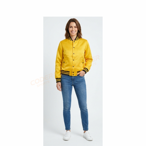 Blouson Bomber Femme Sur Mesure, Tendance et Sexy, en Satin avec Boutons sur le Devant, Imperméable, Écologique, Coupe-Vent, Grandes Tailles, Automne Hiver - Product Image 6