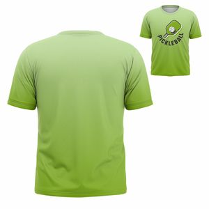 T-shirts de pickleball personnalisés en polyester/coton, tricotés, impression numérique, haute qualité, manches courtes, OEM ODM - Product Image 2