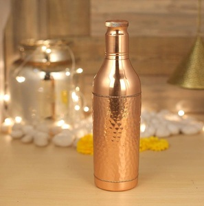 Premium Pure <b>Copper</b> Water <b>Bottle</b> Ayurvedic <b>Copper</b> <b>Bottle</b> For Healthy Living Daily <b>Drinking</b> Home Office Travel Gym Reusable - Product Image 1
