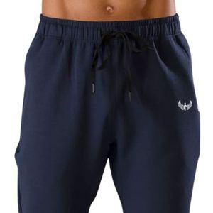<b>Men's</b> <b>Navy</b> Blue <b>Jogger</b> Pants Soft Athletic Sweatpants Relaxed Fit Workout Gym Training Everyday Casual Sportswear Wear - Product Image 3