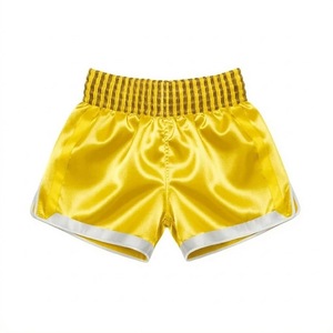 Pantalones Cortos de Muay Thai Estilo Tailandés Tradicional con Patrones Bordados, Auténticos Pantalones de Kickboxing para Hombres y Mujeres - Product Image 6