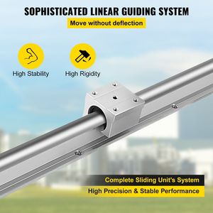 Sbr20-1000mm 2xlinear Rail Set 4x blocco cuscinetto tipo quadrato 20mm Sbr20uu guide lineari aggiornate di alta qualità - Product Image 4