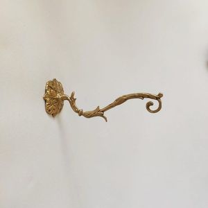 Industrial Brass <b>Wall</b> <b>Hooks</b> Load Bearing Utility Garage Workshop Coat Bag Hanging <b>Rack</b> Rustic Finish Durable Build - Product Image 3